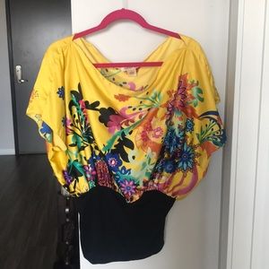 Arden B yellow top floral